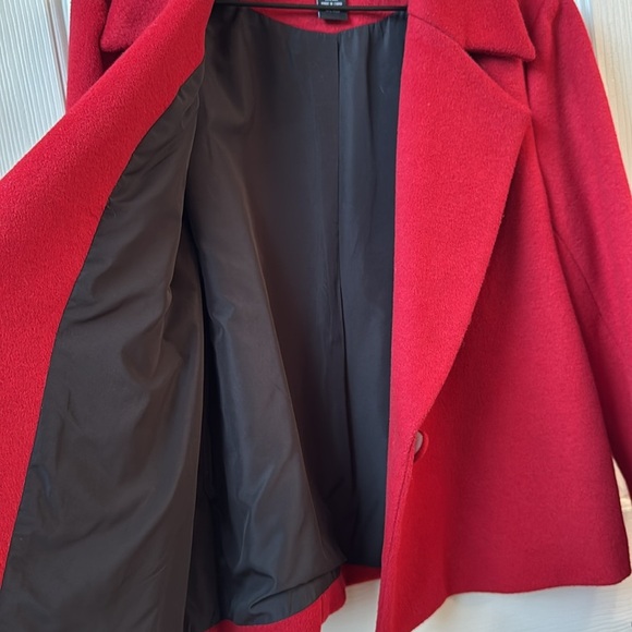 Karen Kane One button Blazer Red Ahead Wool career Coat Jacket Small - Picture 6 of 9